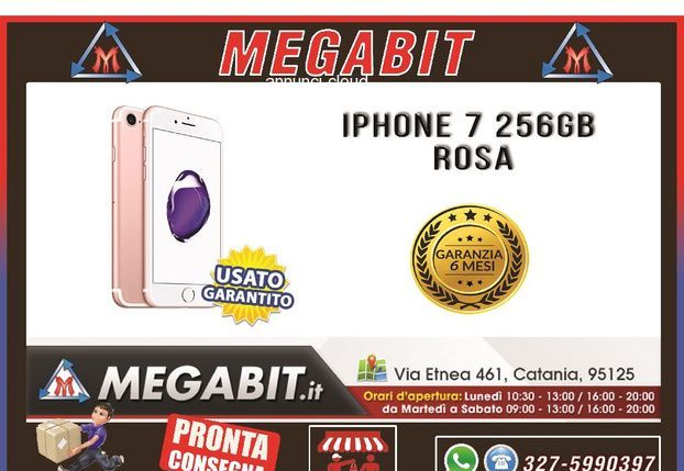 Iphone 7 256gb rosa con garanzia